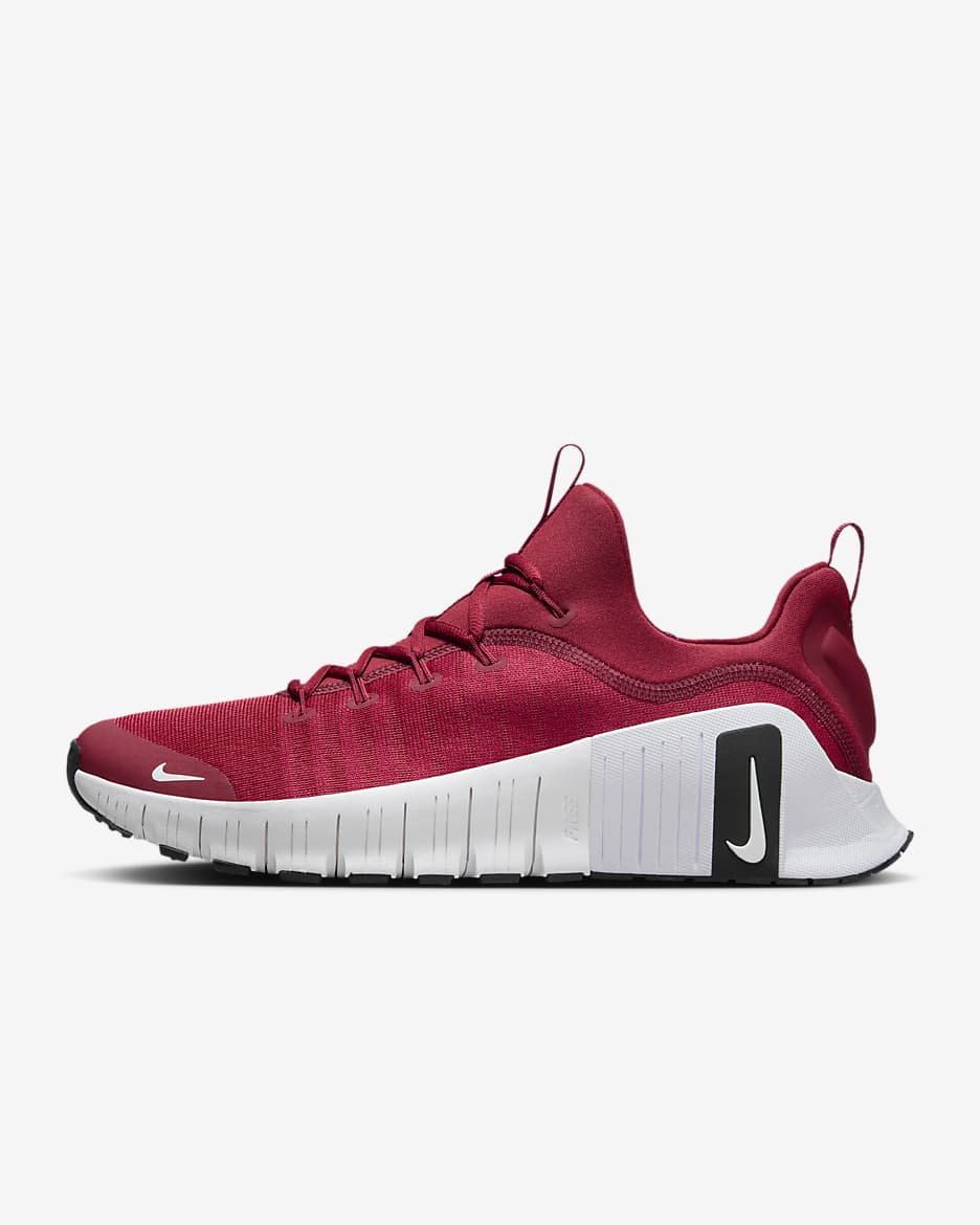 Nike training metcon trainers in white and red on sale